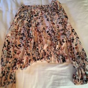 Leopard off the shoulder top